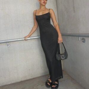 Miaou black thais maxi dress size S